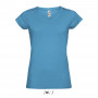 Tee shirt col V femme Moon couleur