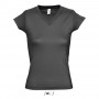 Tee shirt col V femme Moon couleur