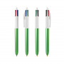 Stylo Bic 4 Couleurs Glacé blanc/vert personnalisable fabriqué en France