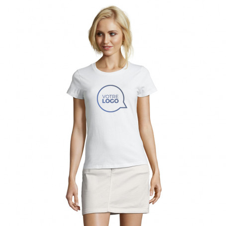 Tee-shirt femme blanc 190 gr/m² Imperial