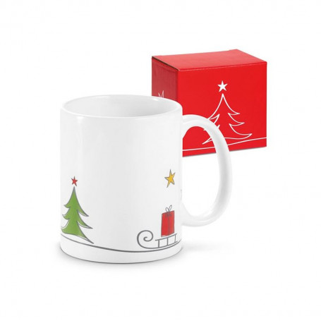 Tasse en céramique de Noël et sa boîte cadeau ELF