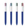 Stylo Bic 4 Couleurs Classic blanc/bleu personnalisable fabriqué en France