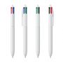 Stylo Bic 4 Couleurs Classic blanc personnalisable fabriqué en France