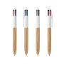 Stylo Bic 4 Couleurs Wood Style personnalisable fabriqué en France