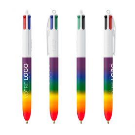 Stylo BIC 4 Couleurs Rainbow Decor personnalisé