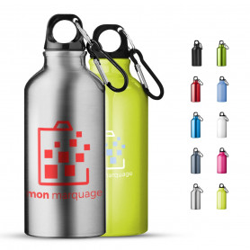 Gourde personnalisée 400ml en aluminium Oregon